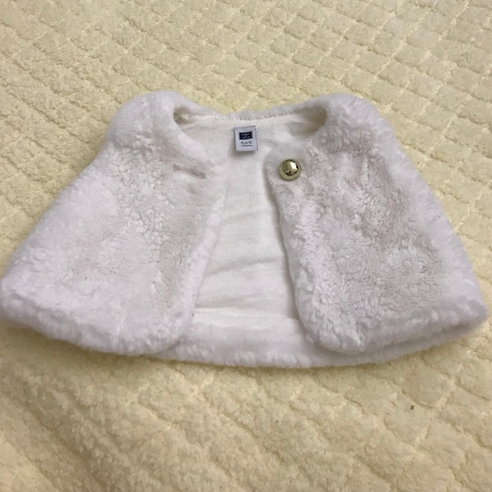 🎄 Janie and Jack Faux Fur Vest Infant 6-12 month